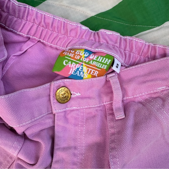 BIG BUD PRESS bubblegum pink carpenter denim pants jeans - Picture 2 of 14
